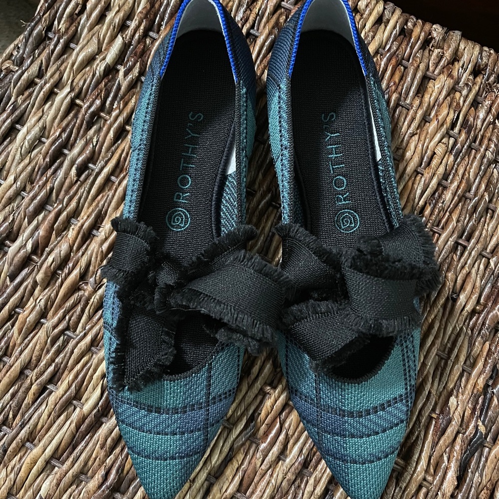 Rothy’s Pine Plaid Mary Janes size 11 NEW